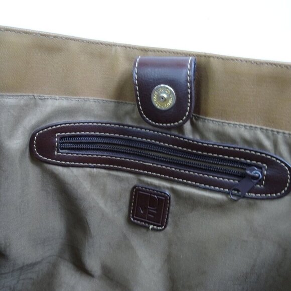 FLAWS- Diane Von Furstenberg‎ Large Tote Shoulder Bag DVF Brown Vintage - Picture 3 of 9